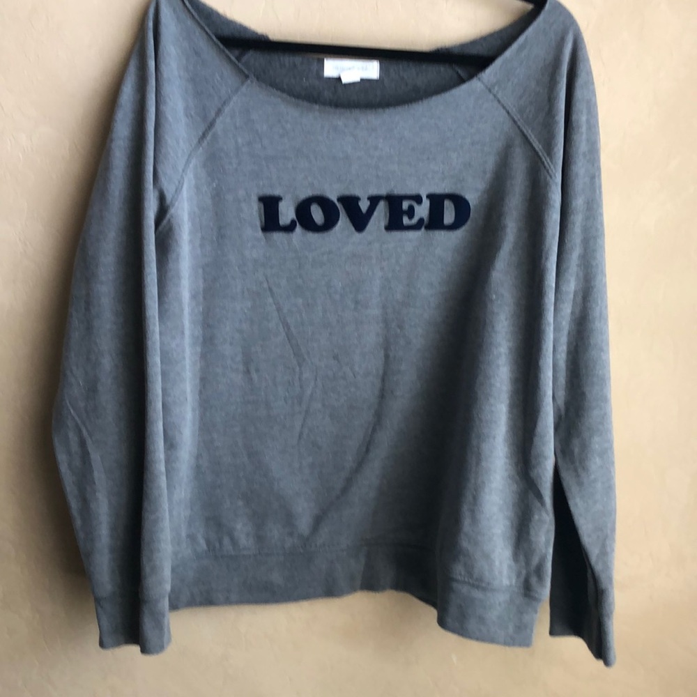 Off the shoulder sweatshirt